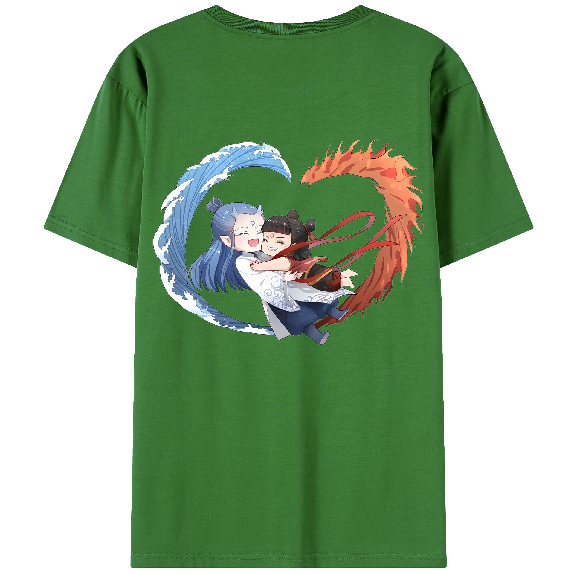 （画像用） Ne Zha 2 ナタ 魔童の大暴れ レディース半袖Tシャツ(バックプリント)